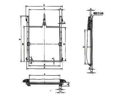 PZ型0.8*0.8米平板单向止水铸铁闸门安装结构图 PZ型0.8*0.8米平板单向止水铸铁闸门安装结构图