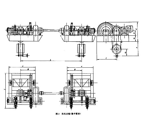 QPK双吊点卷扬式启闭机结构图 QPK双吊点卷扬式启闭机结构图