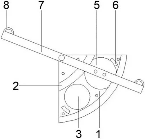双向转动铸铁闸门结构图 双向转动铸铁闸门结构图